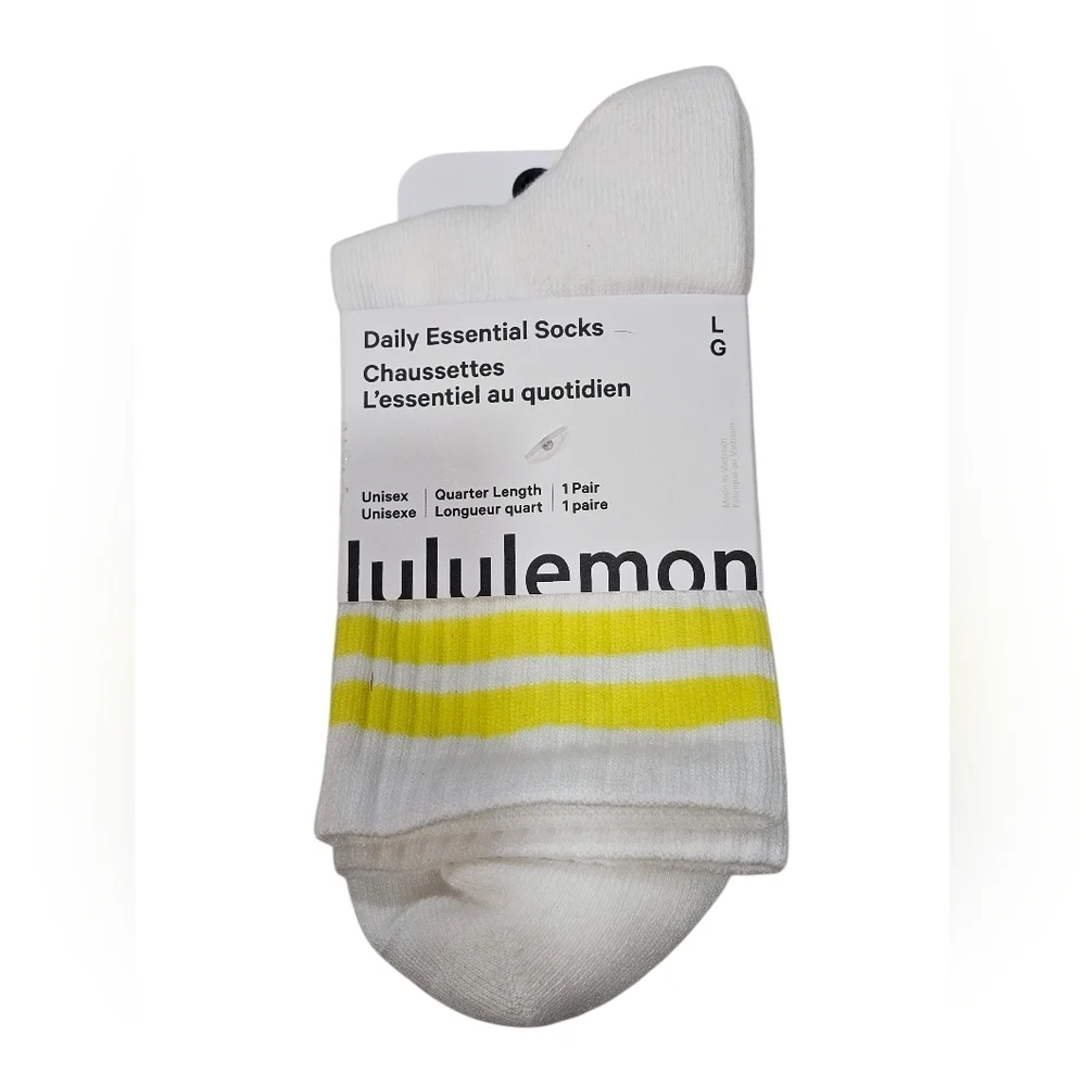 lululemon athletica Unisex Daily Essential Quarter Length Socks New!